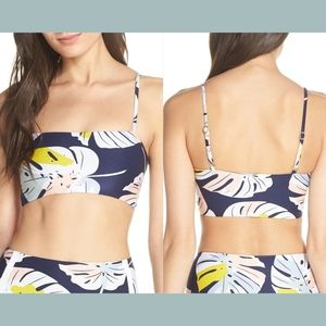 NWT L Space Palm‎ Springs Rebel Bikini Top in Navy [SZ Small ]